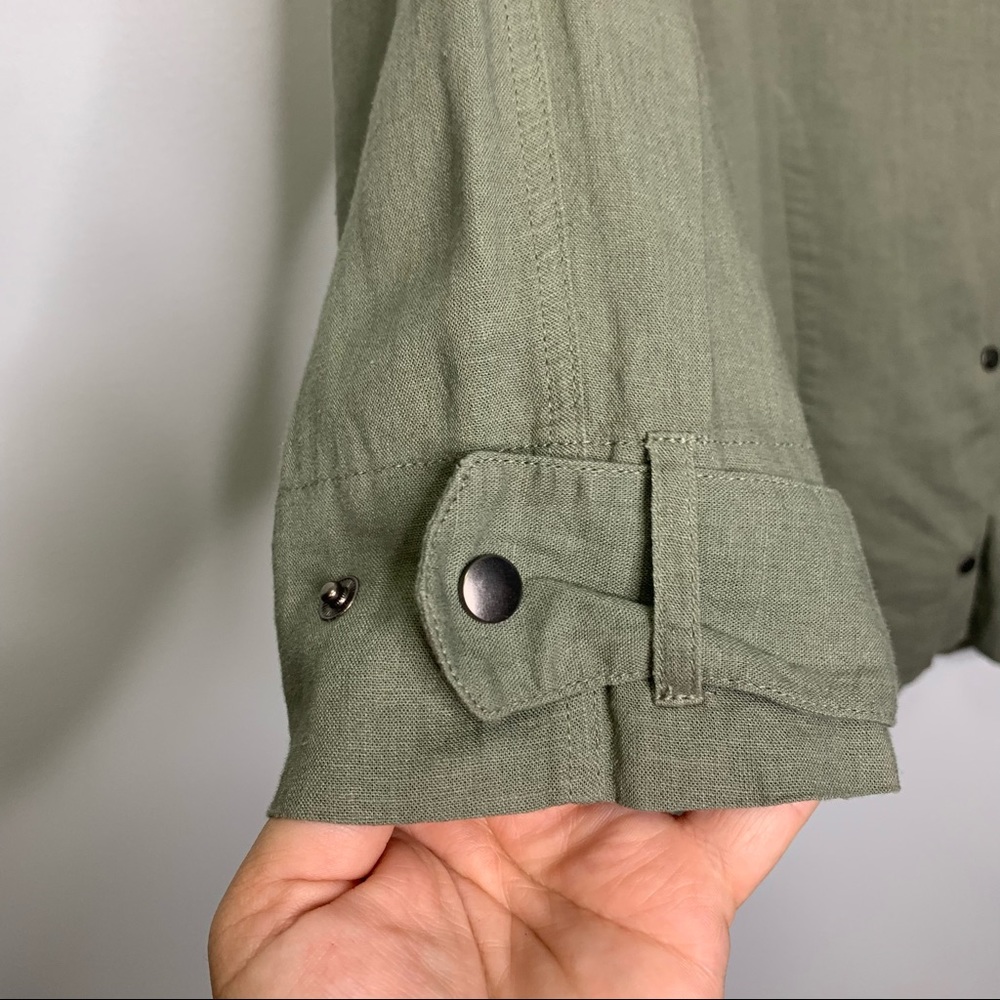 Rails Women’s Snap Front “Nadia” Sage Green Long … - image 5